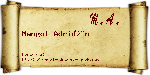 Mangol Adrián névjegykártya